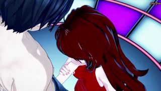 Girlfriend Deep Throating Cock and Swallowing Cum on Stage - Friday Night Funkin Hentai