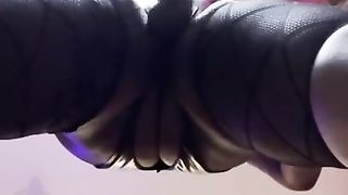 Ebony Tranny Solo Play self Fuck and then POV Nutt