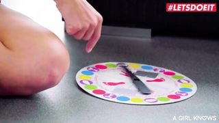 AGirlKnows - Rebecca Volpetti Romanian Teen Erotic Lesbian Threesome with Friends - LETSDOEIT