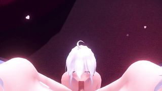 POV - two Girls Eat your Ears while getting Blown - MMD (Ear Eating/lick ASMR)