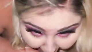 SLUTTY WHORE SUCKS MEXICAN COCK AND GETS CUM ON