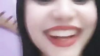 College Girl Making a Video of Stripping herself