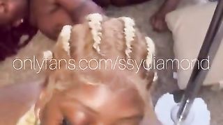 Big Booty Ebony Sucks BBC