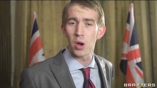 UK prime minster blackmailed into fucking big-tit slut Emma Butt