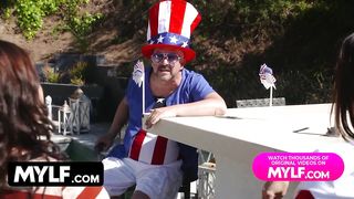 Hot Big Tits MILF Ariella Ferrera & her Step Daughter Jennifer Jacobs have Threesome with new Step S