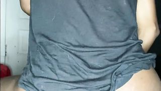 Petite Ebony Fucks her Dildo and Masturbates for you