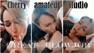 Sexy Blonde Passionate Blowjob on Camera best Friend