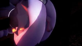 3D HENTAI Dark Elf Stuck in Fireplace and Fucked