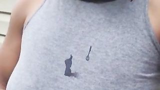 Went outside to Pee my Panties and Slurp some up