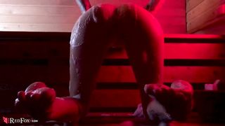 Tattooed Girl Footjob and Handjob Dick Boyfriend in the Bath