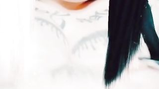 Horror Girl Plays with her Tits