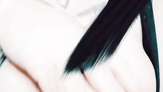 Horror Girl Plays with her Tits