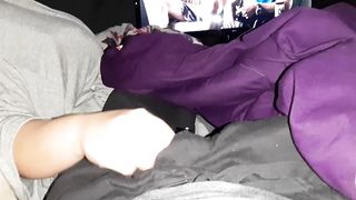Step Mom gives Step son a Handjob during Movie Night, Secretly with Family Around!