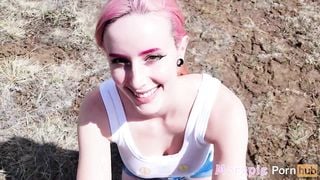 Got Horny during Roadtrip, Creampie me in a National Forest