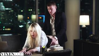VIXEN Pretty Blonde Loves Helping her Boss any way she can