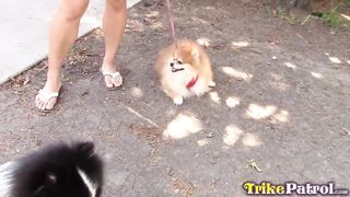 TRIKEPATROL Busty Filipina Takes Dog Walking Break to Suck Strangers Dick