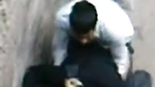 Paki Aunty in Black Burqa enjoys Muslim Sex with Paki Boy on Road