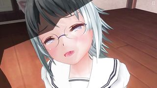 3D HENTAI Teacher Fucks a Schoolgirl with a Vibrator in the Ass