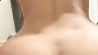 Asian Girlfriend Creams all over White Cock