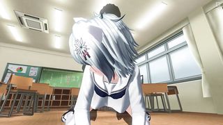 3D HENTAI Teacher Fucks a Schoolgirl in the Ass