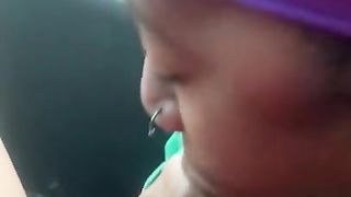 SHE SWALLOWING MY NUT!!!