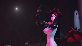 [MMD] Halloween Special! Demon Succubus Dances for you and Enjoys her Slaves (NSFW Music Video)