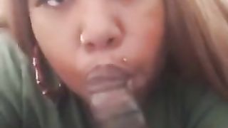 Ebony Cougar i Met off POF Sucking Dick