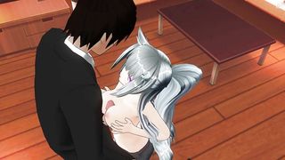 3D HENTAI Sis Tit Fucks Classmate Cock