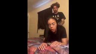 Fucking Black Ebony Girl from behind before she goes to Work