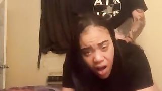 Fucking Black Ebony Girl from behind before she goes to Work