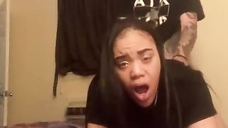 Fucking Black Ebony Girl from behind before she goes to Work