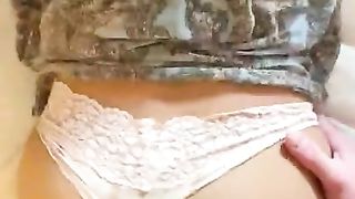 I let the Pizza Guy Fuck my Tight Asian Pussy and came Hard! POV Doggy BWC Cum on Ass