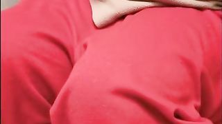 Girl Farting on Toilet