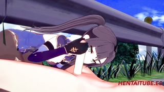 Genshin Impact Hentai 3D - Mona Handjob, Blowjob, Boobjob and Fucked with creampie in her pussy sex 1/2