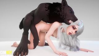 Curvy Bitch Breeds with Werewolf | Big Cock Monster | 3D Porn Wild Life