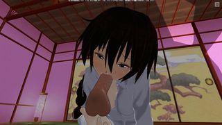 3D HENTAI Cummed on Redhead Girlfriend all over Face