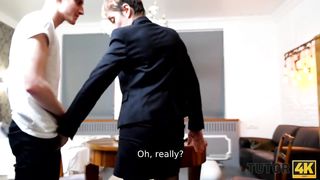 TUTOR4K. Smart Boy Finds way to Lure Strict Mature Tutor into Hot Sex