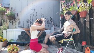 Invited a Real Prostitute in Fishnet Tights to Cottage and Fucked Hard