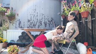 Invited a Real Prostitute in Fishnet Tights to Cottage and Fucked Hard