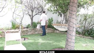 Big Tits Blonde MILF StepMom Kit Mercer Easter with StepSon while Dad is away