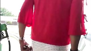 CD Gurl at the Gas Station