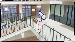 3D HENTAI Diabla Masturbates in Public