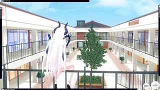 3D HENTAI Diabla Masturbates in Public
