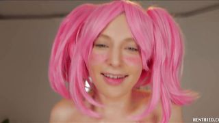 Hentaied - Talia Mint inside Pussy Camera Cumshot - Cosplay Hentai Girl get Full of Cum - Creampie!