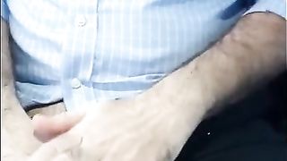 Jerking off on the bus....Big Cum Shot