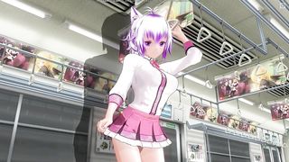 3D HENTAI Schoolgirl didn't Wear Panties on the Train (Part 1)