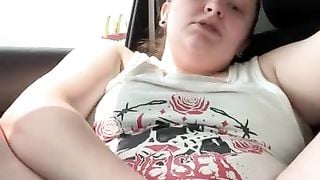 AMATEUR Cumming and Squirting in the Parking Lot of McDonald’s