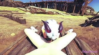 Genshin Impact Hentai - Ganyu POV Blowjob and fucked with creampie in her mouth and pussy