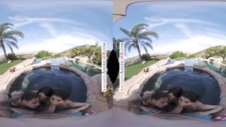 It's a Naughty America Day at the Pool with 3 Hot Babes!