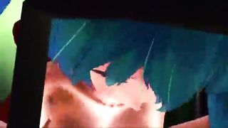 Hatsune Miku Culiando in Men's Public Restroom